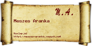 Meszes Aranka névjegykártya