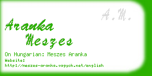 aranka meszes business card